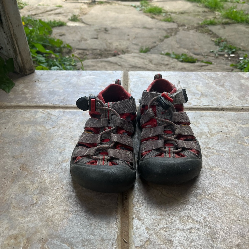Keen Kids Red and Gray Water Shoes